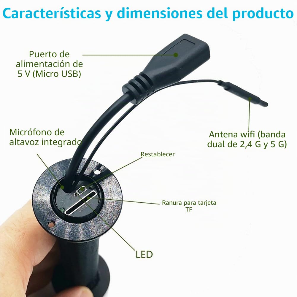 1080P Tuya Smart Life Home Visor Digital Mirilla Cámara de puerta Ojo WiFi IR Visión Cámara Ojo Puerta Enchufe UE Plata