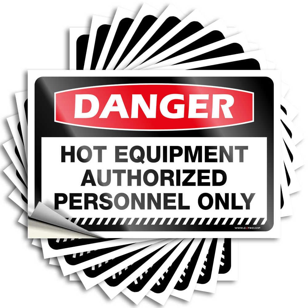 Fzfn Girls Colour Danger Hot Equipment Authorized Personnel Only Saying Beauty | Funky Bumper Removable Decal Pack(8X12cm)