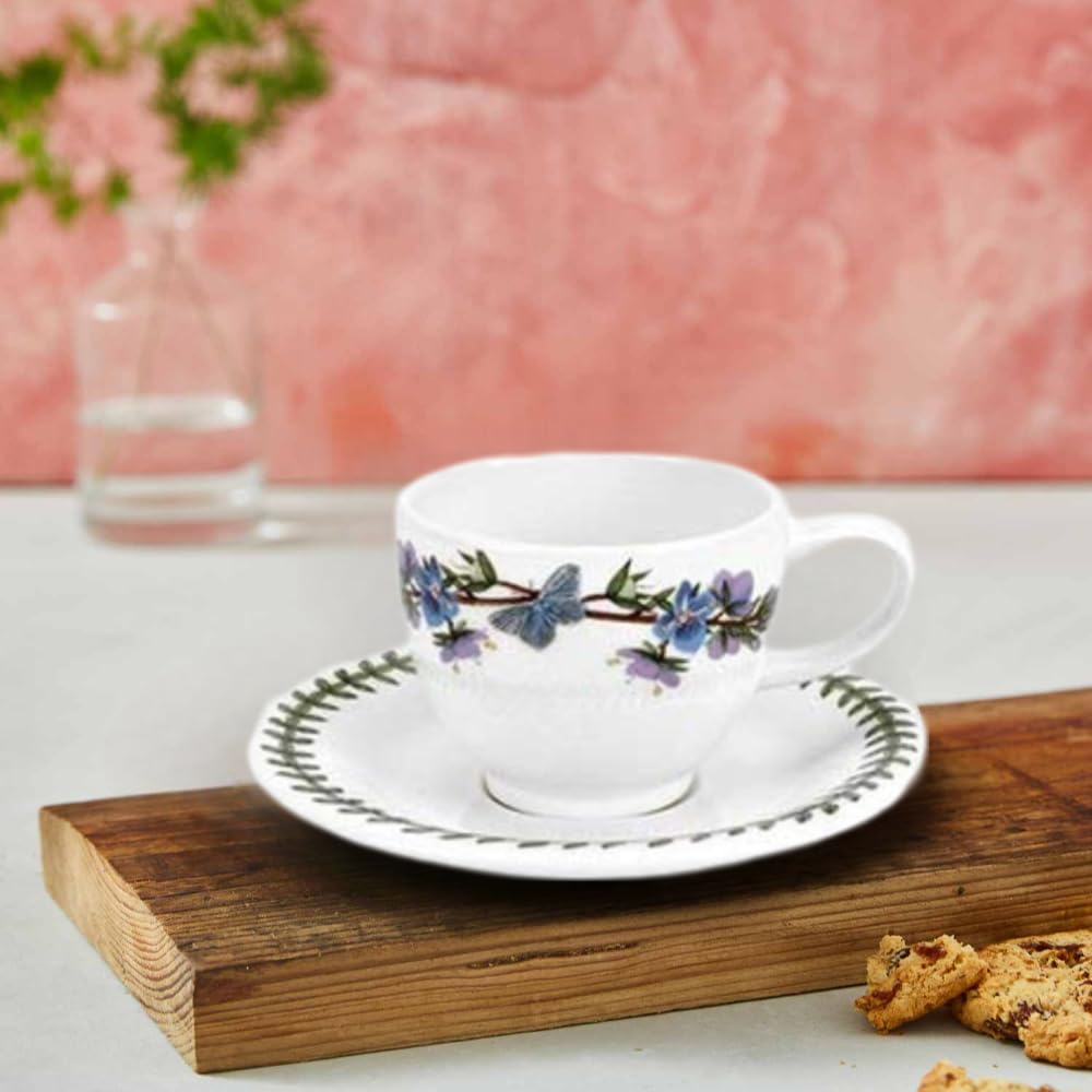 Portmeirion Botanic Garden - Set di 6 tazzine da caffè con piattino
