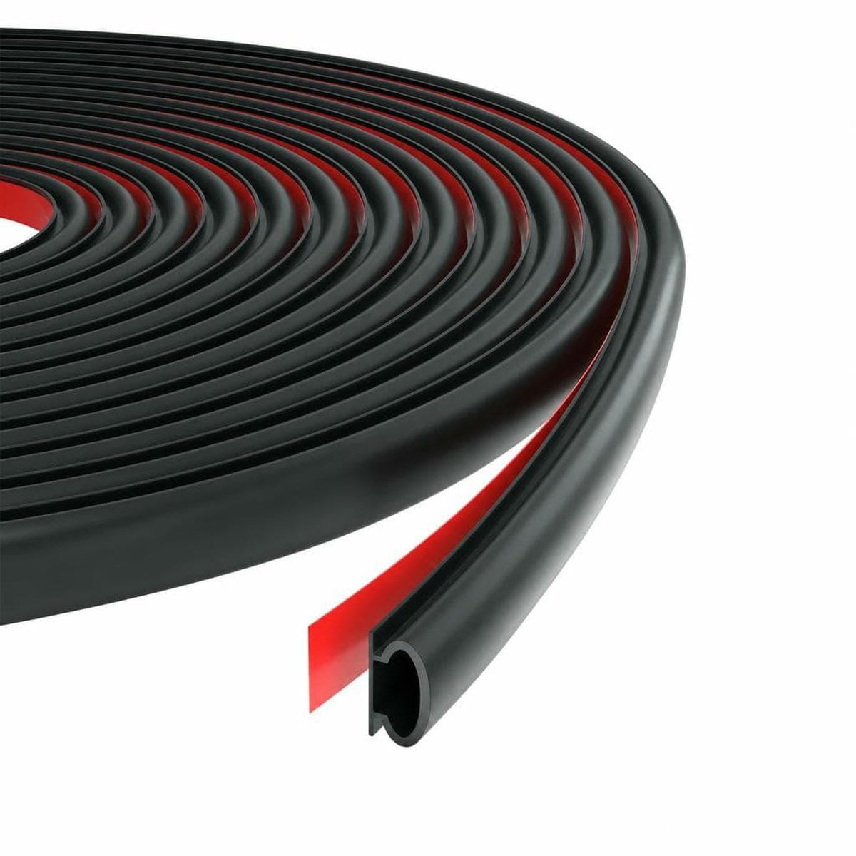 6M/1Roll Window Dustproof Soundproof Bedroom Door Weather Sealing Strip 10 * 6mm Self Adhesive Anti-Collision Sound Insulation-Black-10x6mm-6M 1Roll
