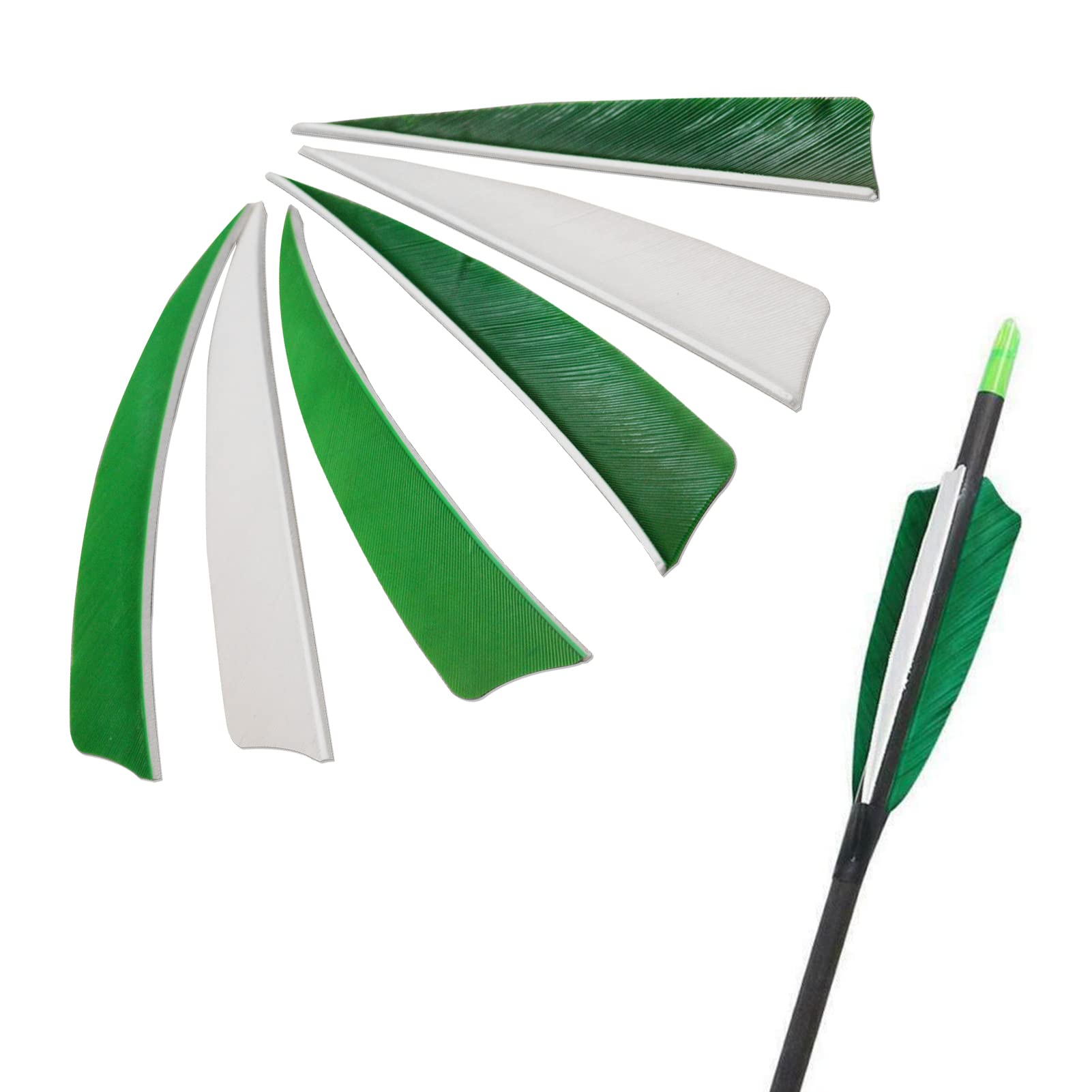 OUBOTER Pfeilfedern 60 Stück - 4 Zoll Natur Truthahnfedern Rechtsflügel