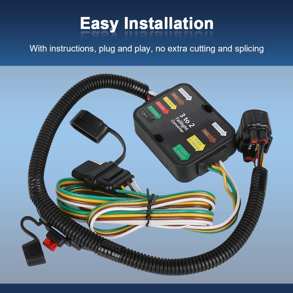 4-Pin Trailer Wiring Harness for Trailer Light Connect Compatible with Hyundai Santa Fe Tucson Palisade Santa Cruz/Kia Telluride Carnival Sorento Replacement for 56420