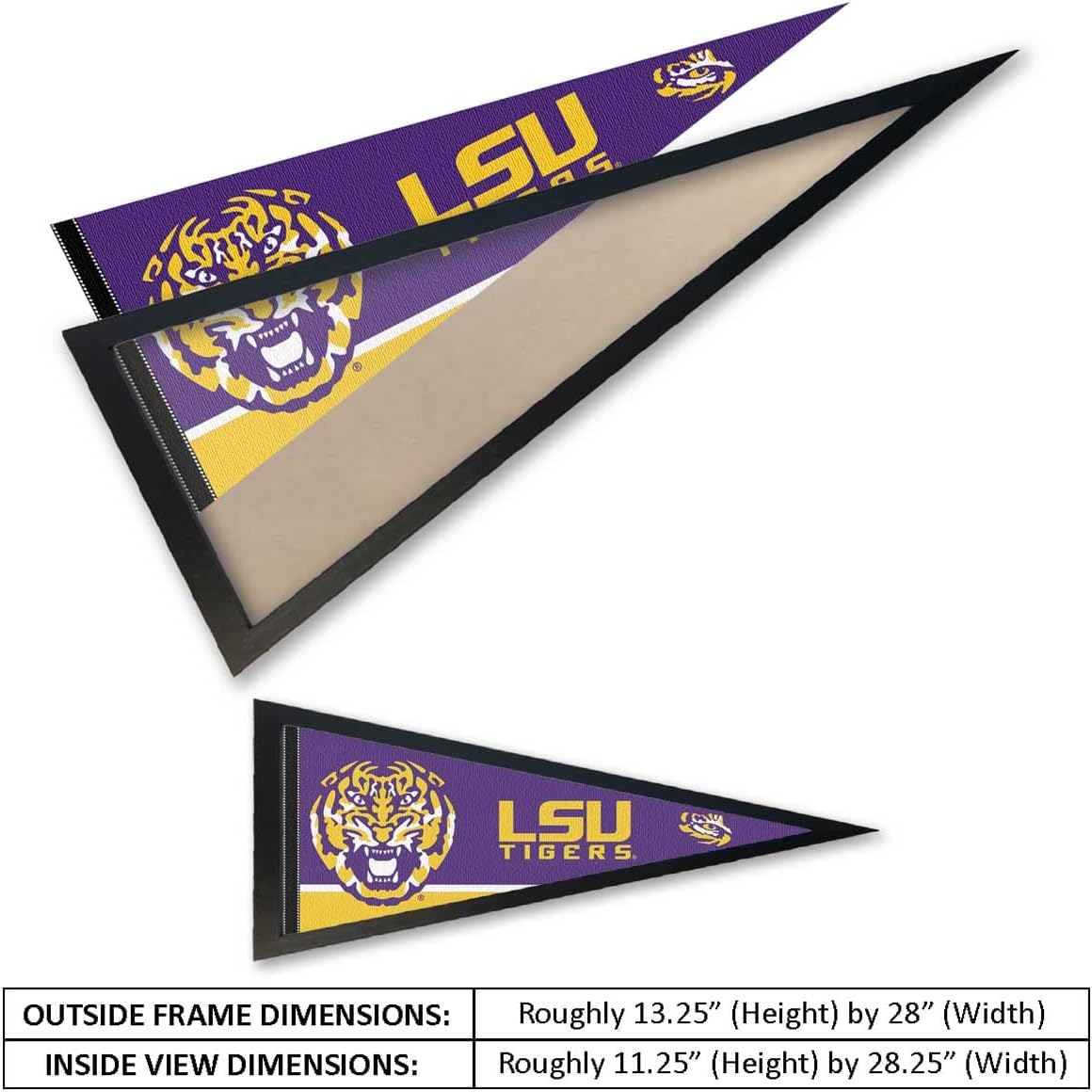 College Flags & Banners Co. LSU Tigers and Wood Pennant Frame