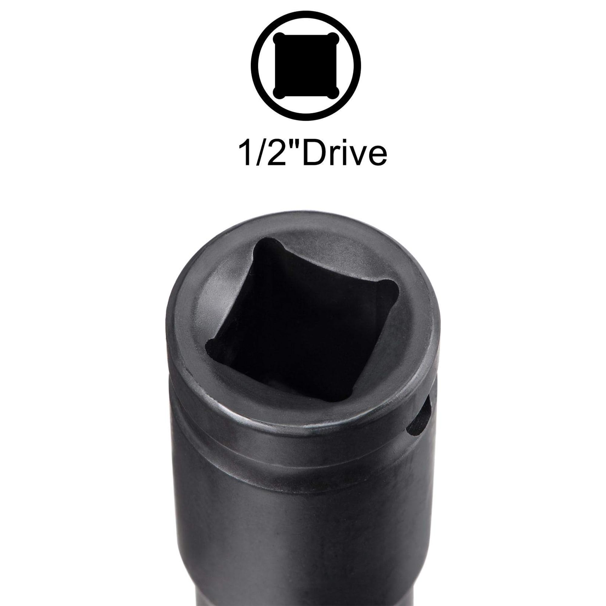TA-VIGOR 12-Point Deep Impact Socket, 1/2-Inch Drive 12mm Metric Spindle Axle Nut Socket Driver Wrench - Image 4