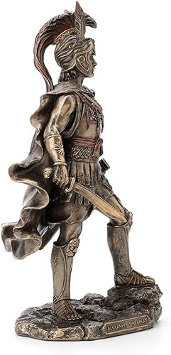 Miniatura 4 de Veronese Design Estatua de guerrero griego romano de Alexander The Great de 12 pulgadas con acabado de bronce antiguo