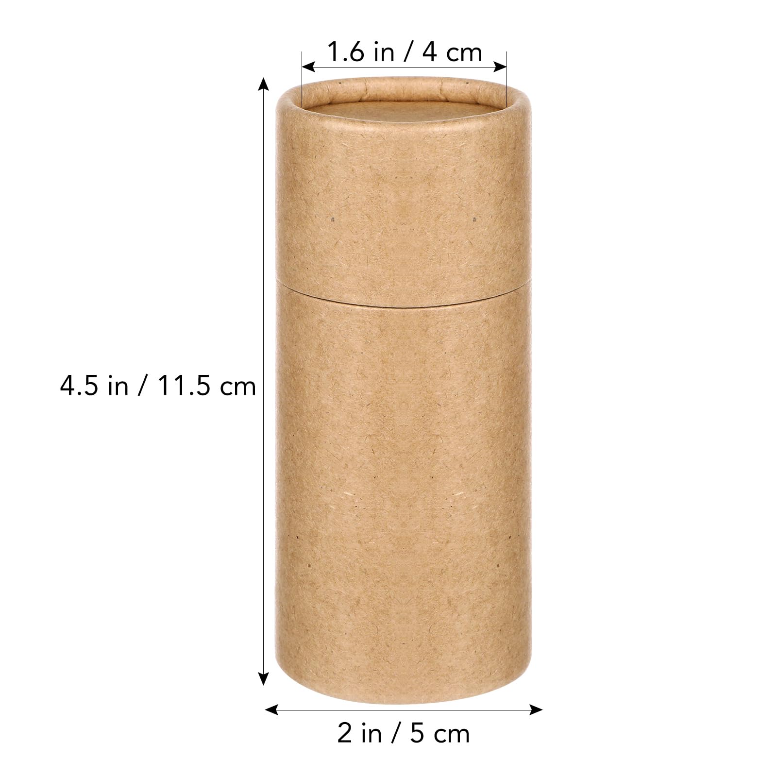 Healifty Essential Oil Bottle Packaging Box 10Pcs Kraft Paper Cylinder Boxes 4.45X1.97X1.97 Inch Compact Round Paper Storage Containers for Oils Tea Incense Sticks - Image 2