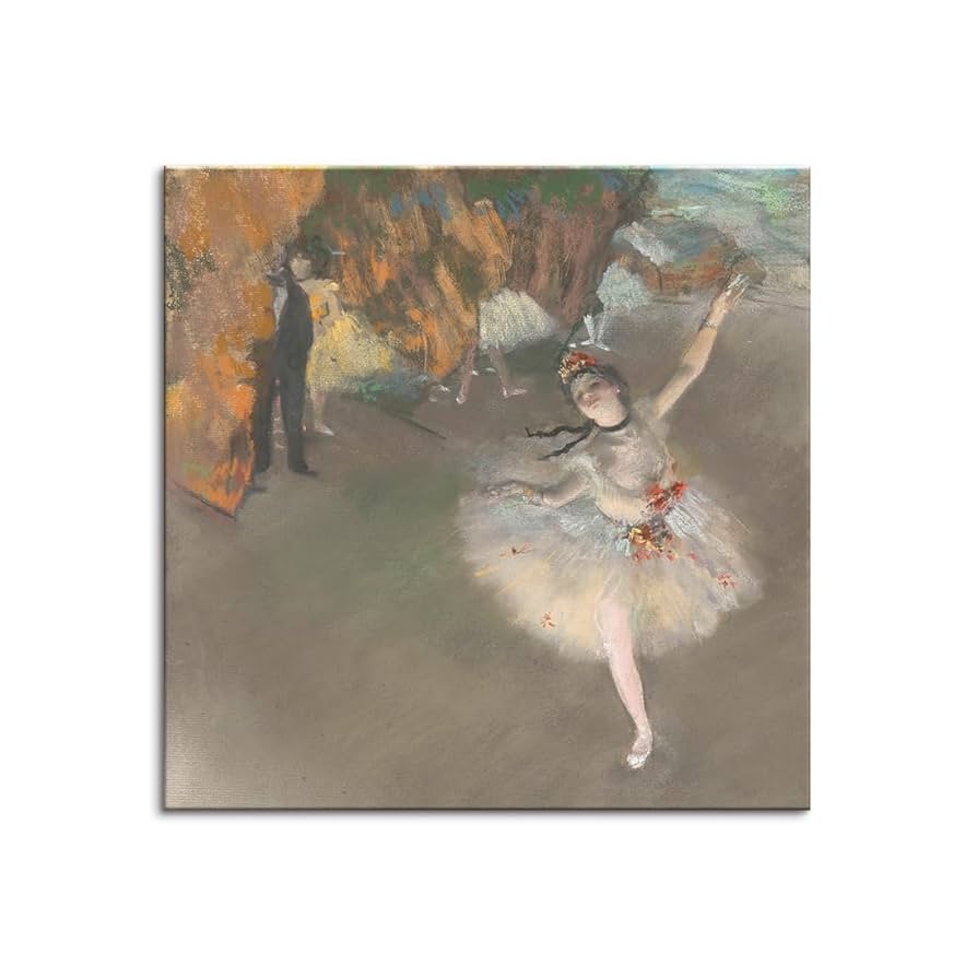 エドガー・ドガ舞台の踊り子　バレリーナ絵画　複製画 楽天市場】☆ 絵画 P10号 ドガ 「舞台の踊り子」 複製画 額付き