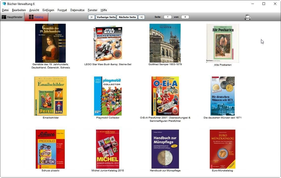 GS Bücher-Verwaltung 6 - Software zur Verwaltung Ihrer Büchersammlung - Datenbank Programm zur Bücherverwaltung