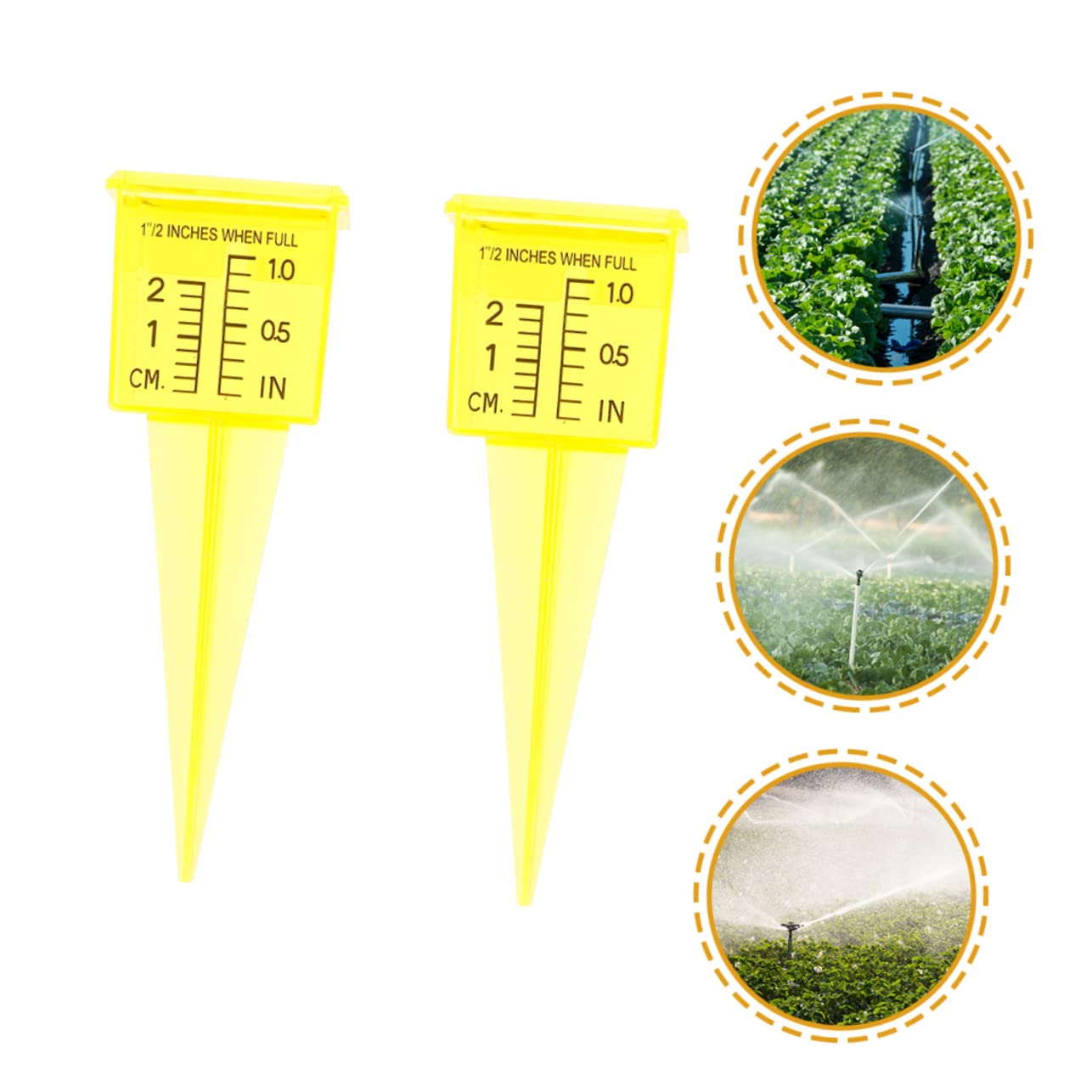 SUPVOX 5 Set Di Misurazione Accurata Della Pioggia Pluviometro Per Esterni Irrigatore in Plastica Per Giardino Cortile E Prato 4 Pezzi * 5