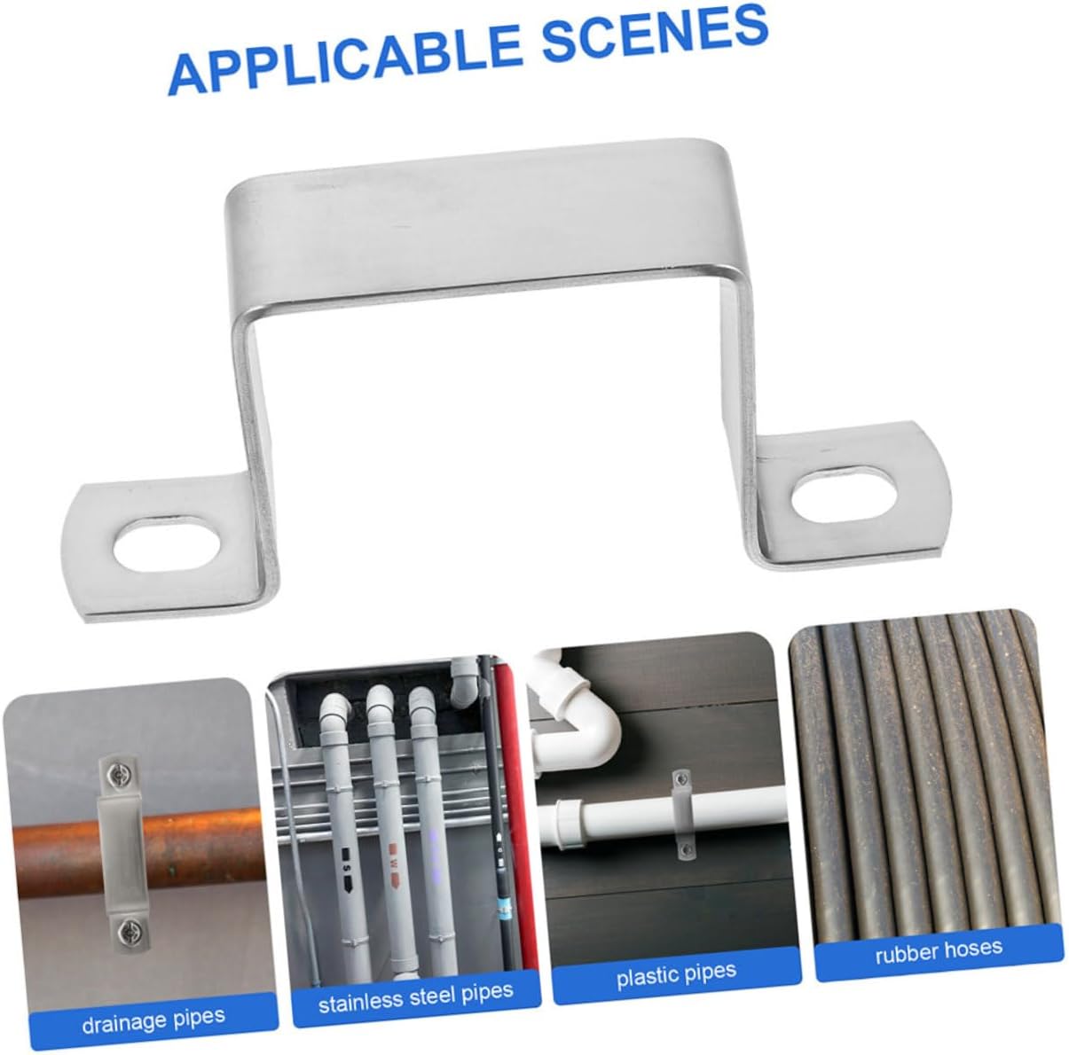 POPETPOP 24pcs Pipe Clamp Bracket Shaped Support for Use Resists Thermal Expansion and for Mounting