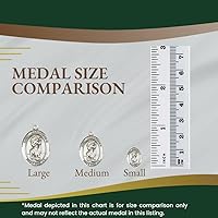 Vista 1 de Extel Medalla de San Gabriel Possenti de plata de ley ovalada media, fabricada en Estados Unidos, Plata esterlina, No es una piedra preciosa