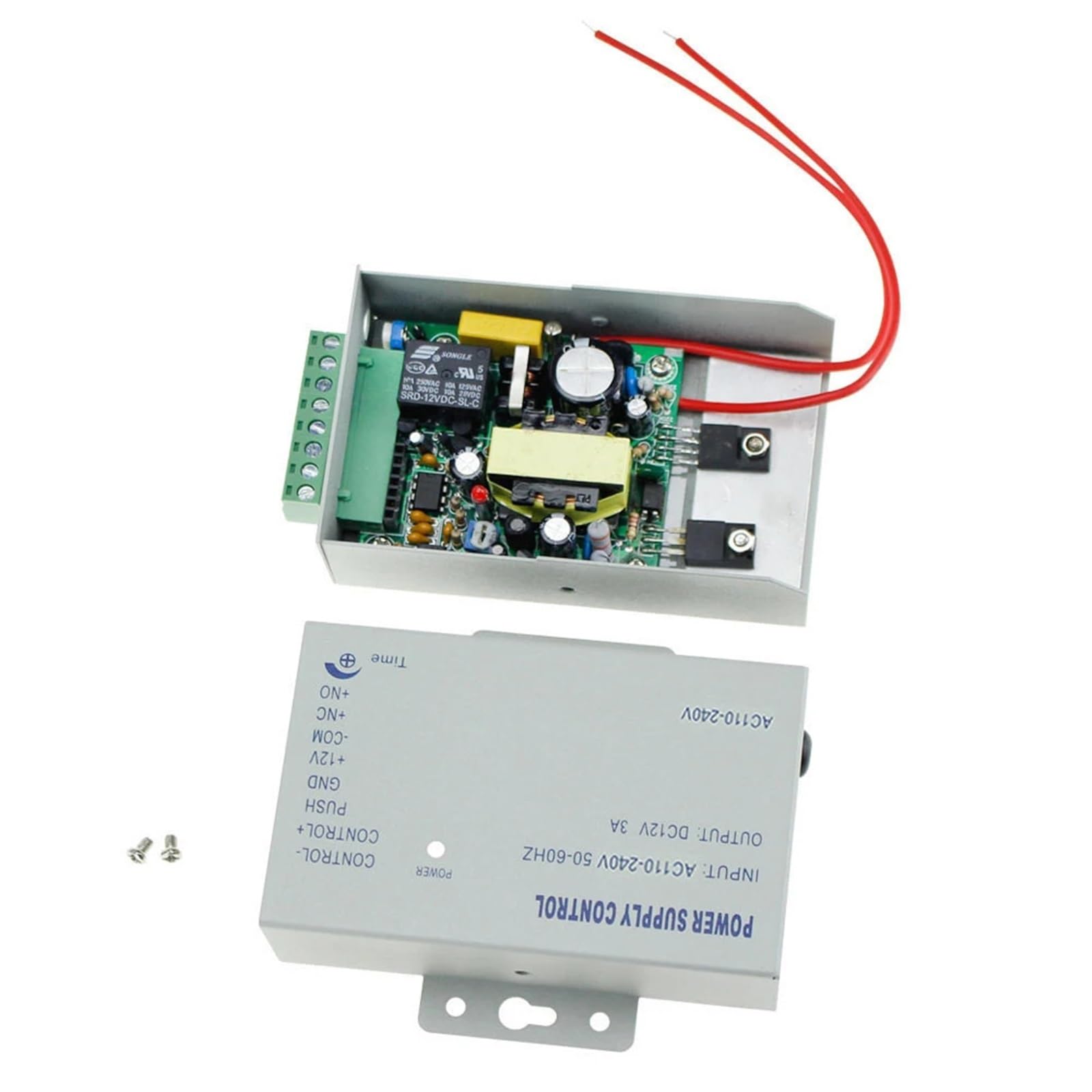 Kit de de Control de Acceso de Puerta, Teclado RFID, Fuente de alimentación eléctrica, Cerradura magnética de 180KG, cerraduras de Puerta for Seguridad del hogar(Kit2)