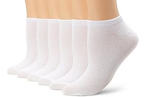 Premium Womens 100% Cotton No Show Socks - Multicolor
