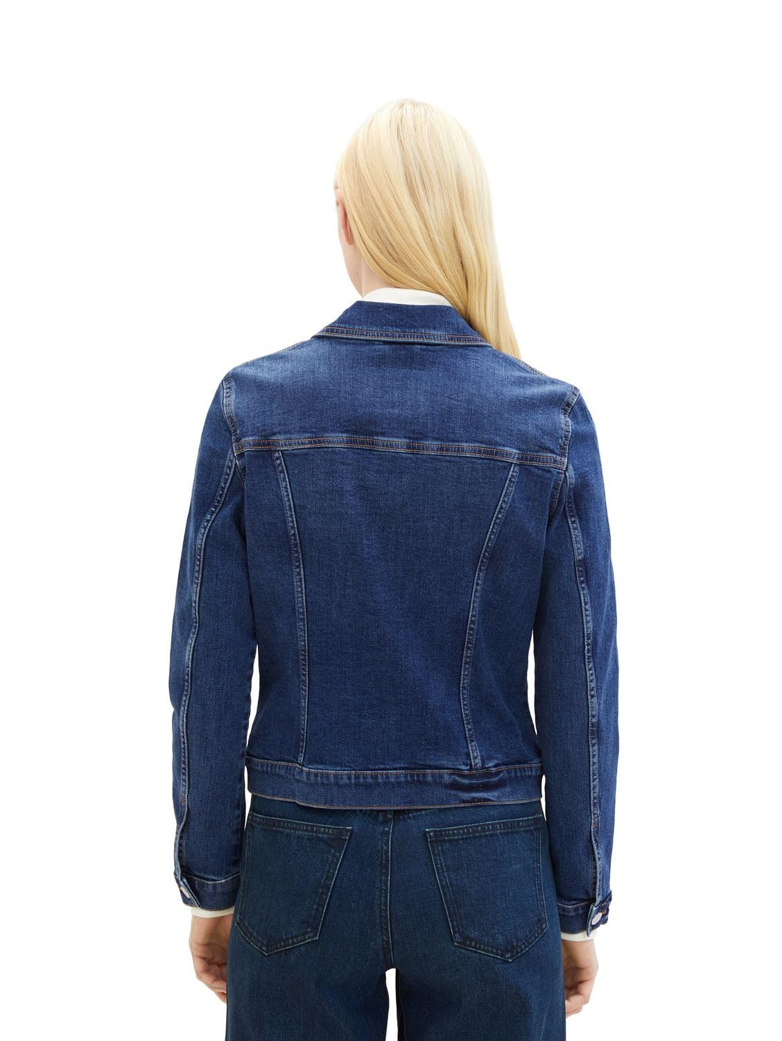 TOM TAILOR Denim Damska kurtka dżinsowa, 10119 - Used Mid Stone Blue Denim, M