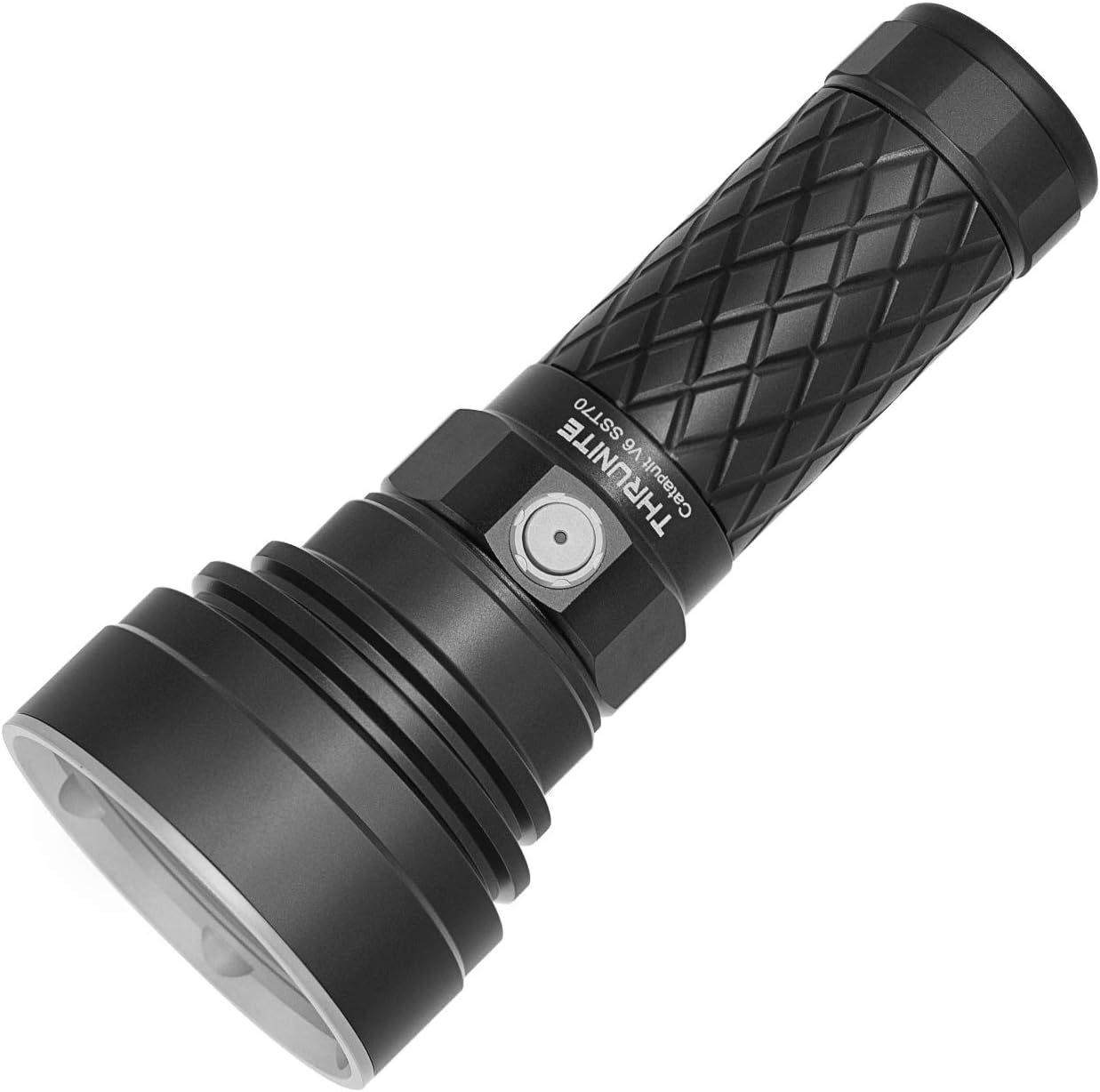 THRUNITE Catapult V6 SST70 LED Rechargeable Flashlight, 756 Yard Throw, 2836 High Lumens Bright Searchlight For Hiking, Camping, and Hunting, Upgraded Version of V6 - CW, Aluminum, Pack of 1