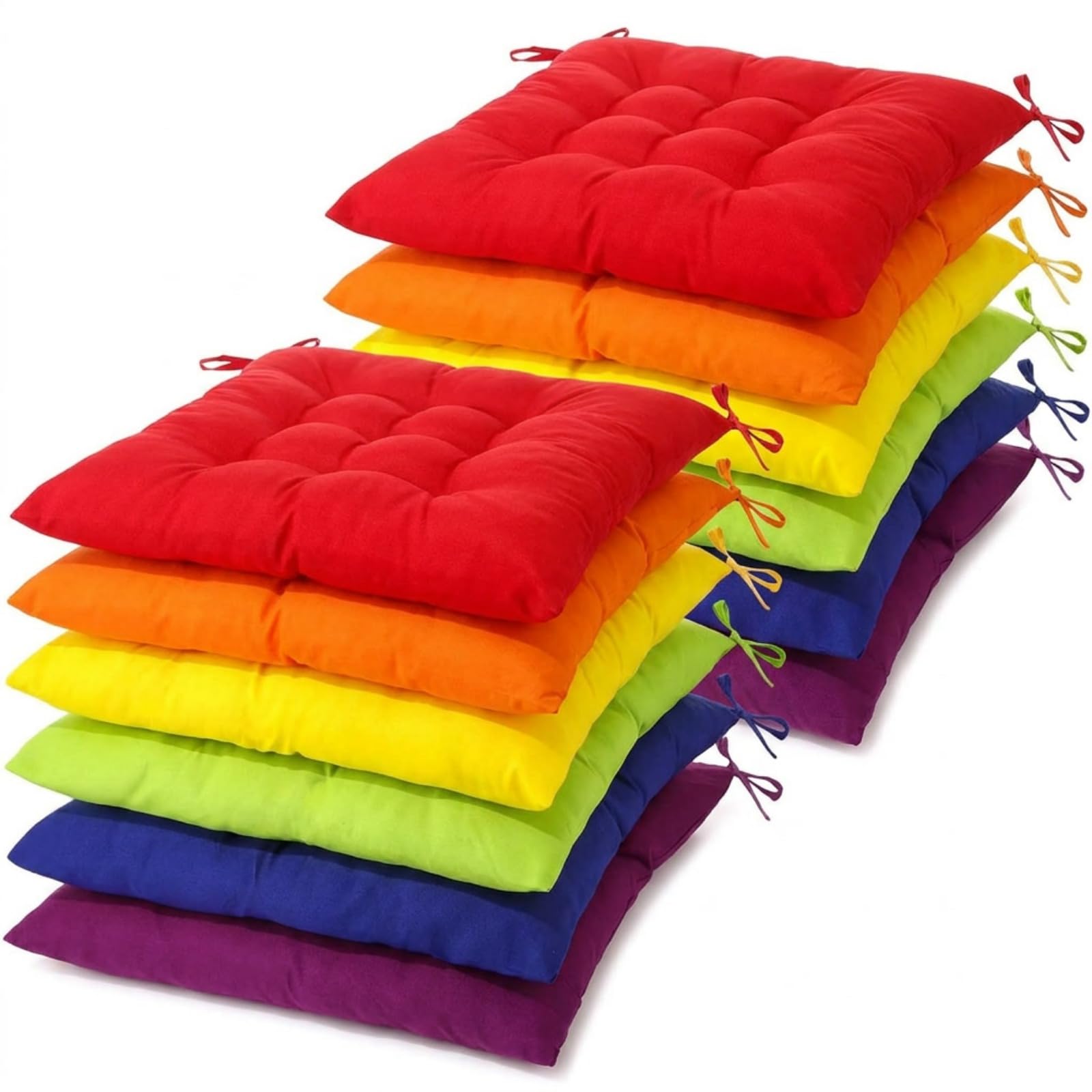 12 Pcs Bulk Floor Pillows Cushion for Kids Classroom,Colorful,Square