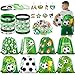 Talltalk 48 Pcs Soccer Party Favors Set 16 Soccer Party Drawstring Bags Goodie Bags Snack Bags 16 Soccer Wristband Rubber Bracelet 16 Soccer Keychain for Soccer Party Favors