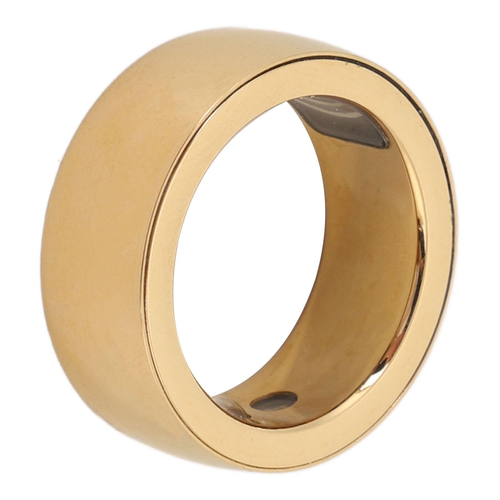 Smart Ring Health Tracker, Contador de Pasos IP68 Anillo de Monitoreo del Sueño Impermeable con Estuche de Carga de Aplicación para Hombres y Mujeres Oro, Diseño de Aleación de