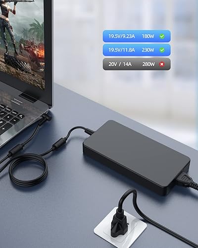 Miniatura 3 de Cargador de CA de 230 W apto para Asus Rog Strix G15 Hero G512 G512L G512LWS G512LW G512LU G512LV G512LI G515GV G515GW G515JA G702 G702VS Gaming