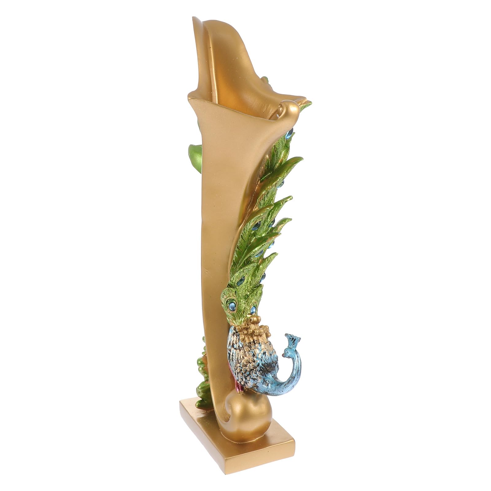 Vase résine motif paon incassable pour en finir avec la déco fragile