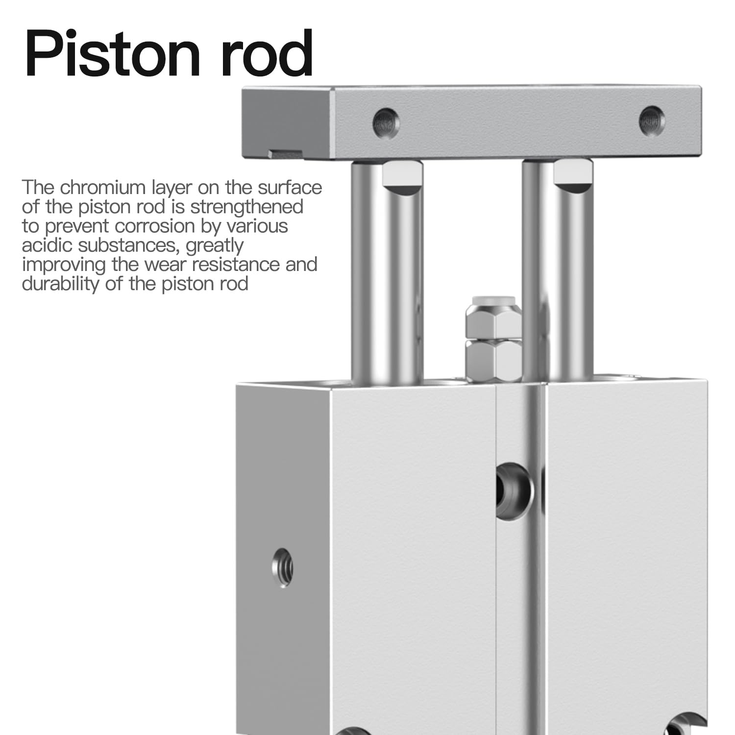 TN Dual Axis Dual Rod Pneumatic Cylinder 1 inch (25mm) Bore 6 inch (150mm) Stroke, Magnetic Double Action Aluminum Air Cylinder (TN25-150) — Amazon image 6