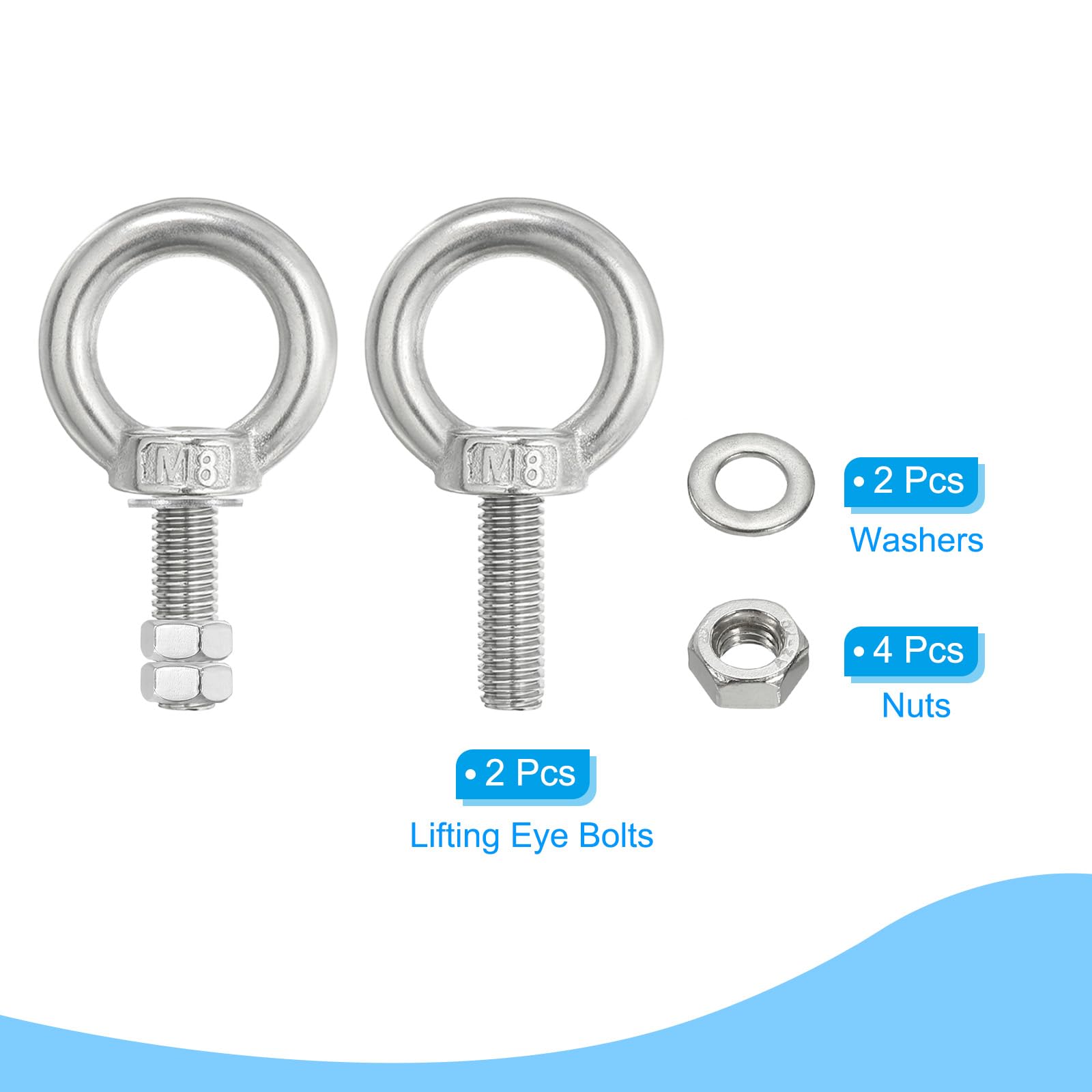 PATIKIL Lifting Shoulder Eye Bolts - Image 3