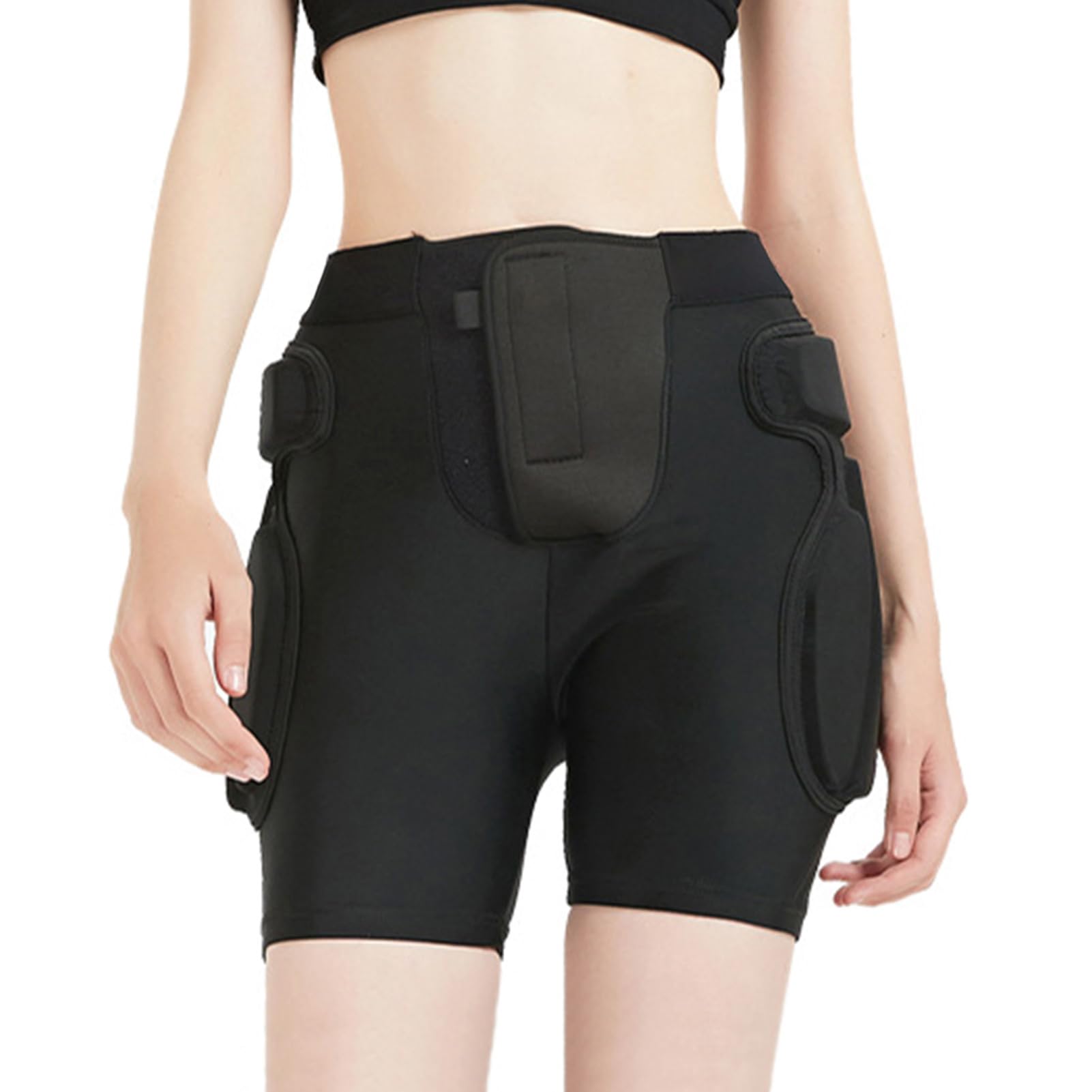 Short de Protection rembourré 3D avec Coussinet de Fesses en Silicone EVA pour Le Snowboard et Le Patinage
