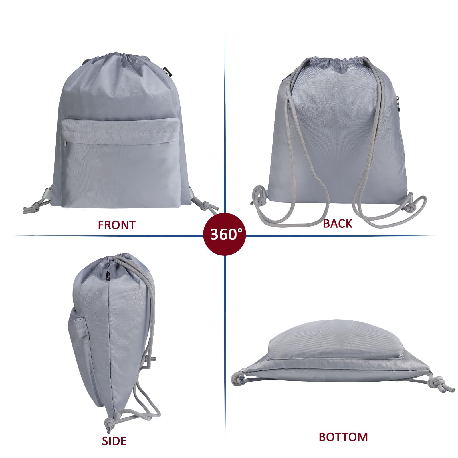 Moyad Borsa Frigo Grande Zaino Termica Porta Pranzo Refrigerante Isolamento Impermeabile Lunch Bag Mantiene Il Cibo Caldo o Freddo per Uomo Donna, Grigio