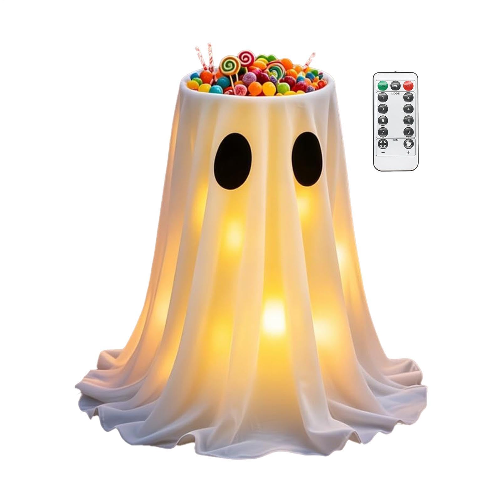 Zewnętrzny Na Cukierki Z Duchem Dekoracja Halloweenowa Duch Z Oświetleniem