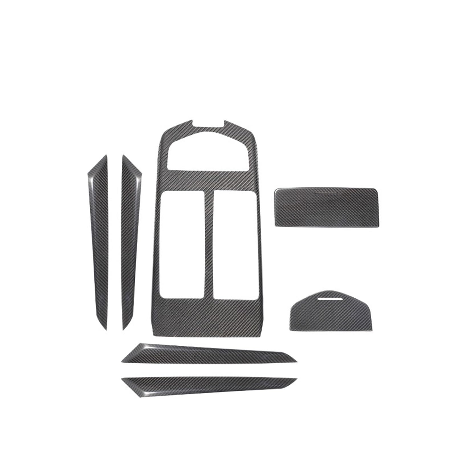 Compatible For Maserati Ghibili Deluxe Auto Interior Carbon Fiber Trims Sticker 2013-2017 7PCS