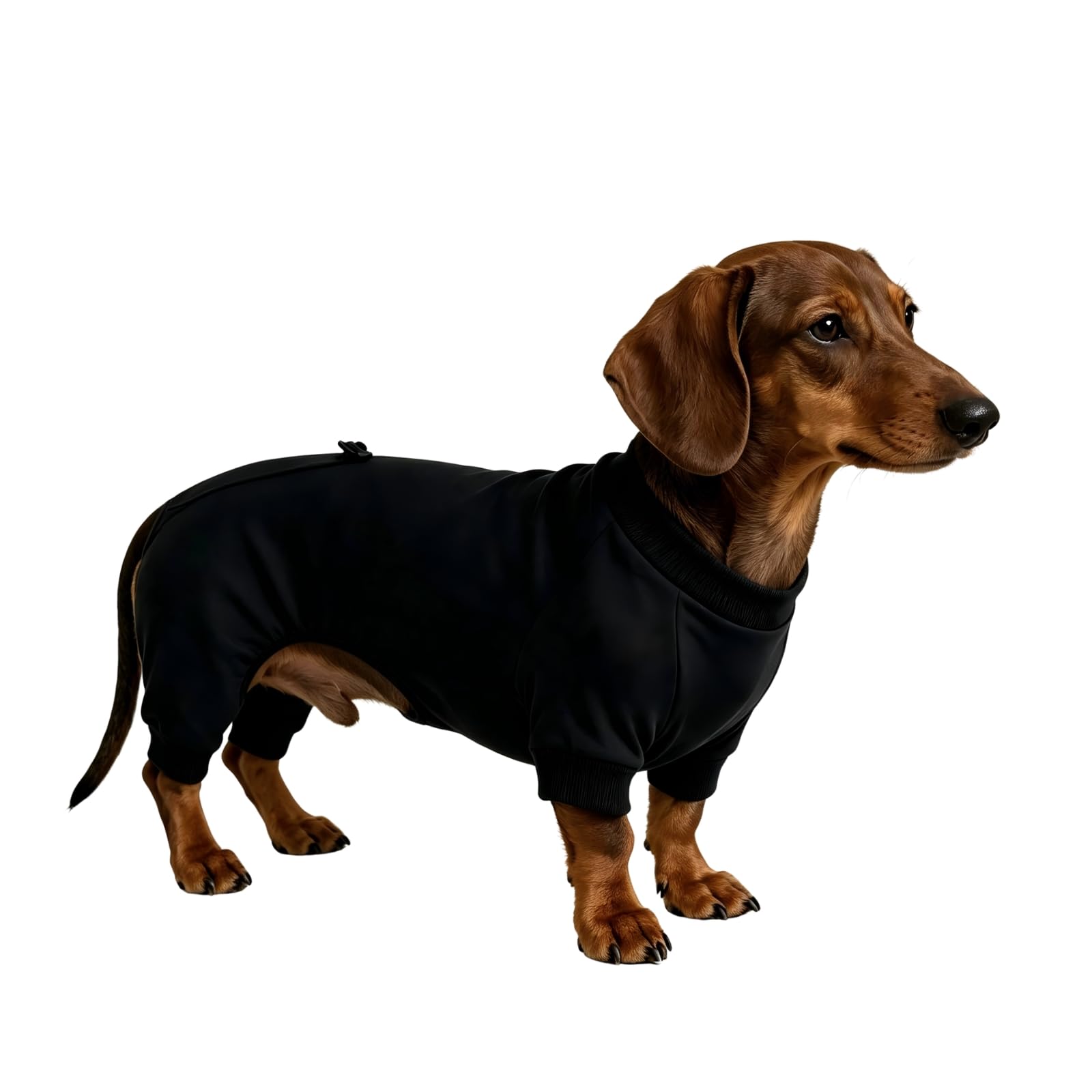 BT Bear Dachshund Jumpsuit,Dog Pyjamas,Short-Leg Dogs Onesie,Black XL