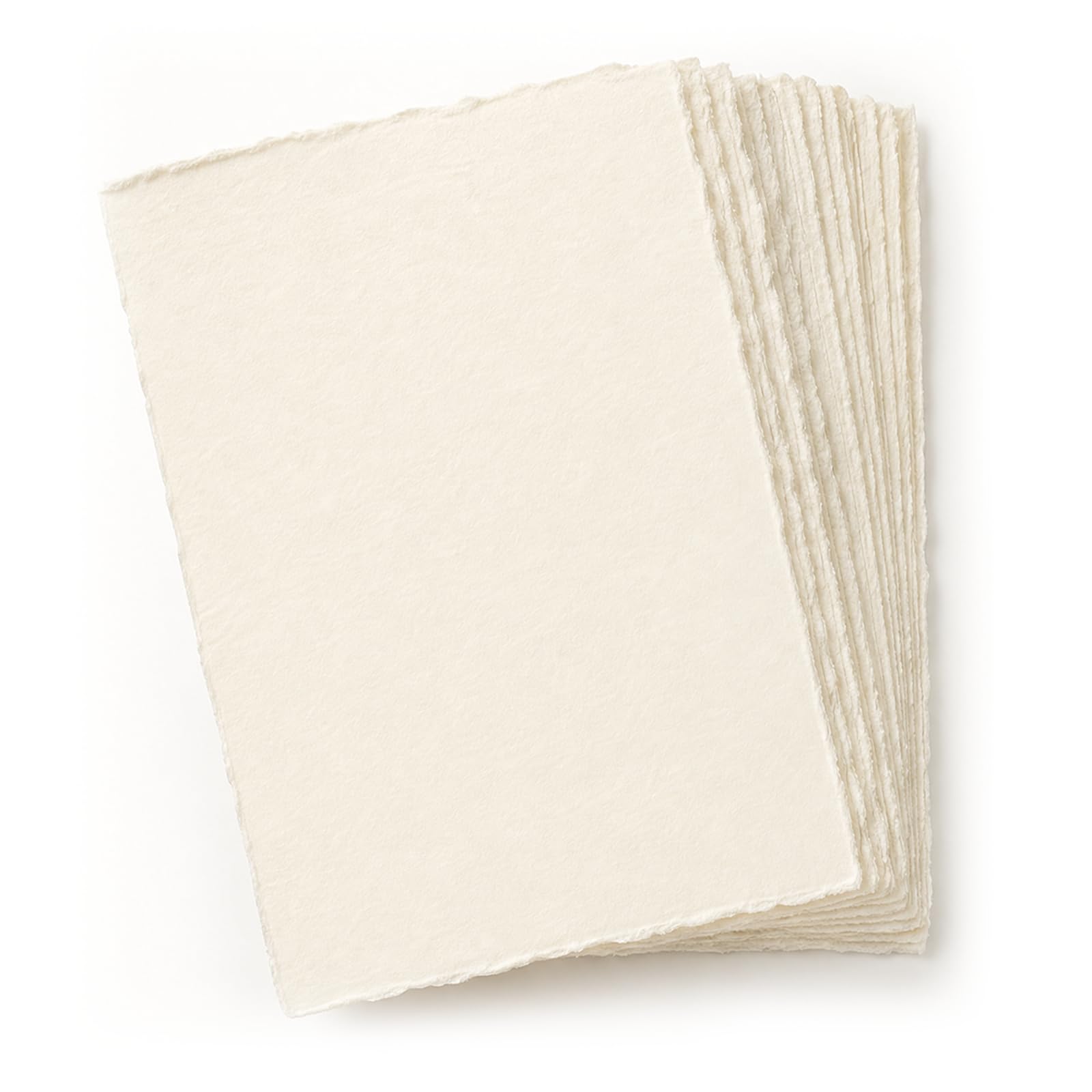 50 Sheets A6 Watercolour Paper 160GSM Deckled Edge Painting Paper 102x152mm