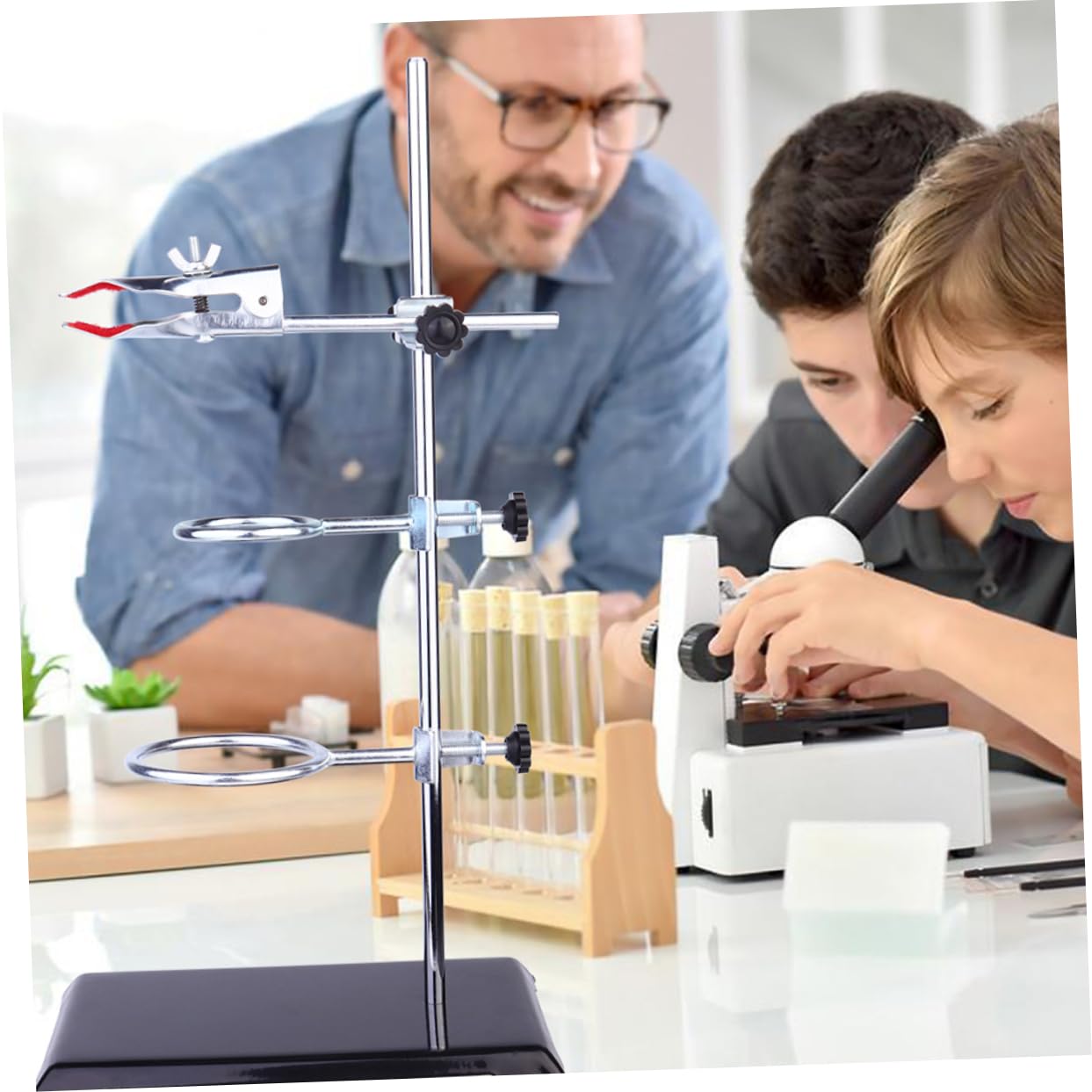 Alipis Support de Laboratoire avec Pinces Support Annulaire pour Matériel de Laboratoire
