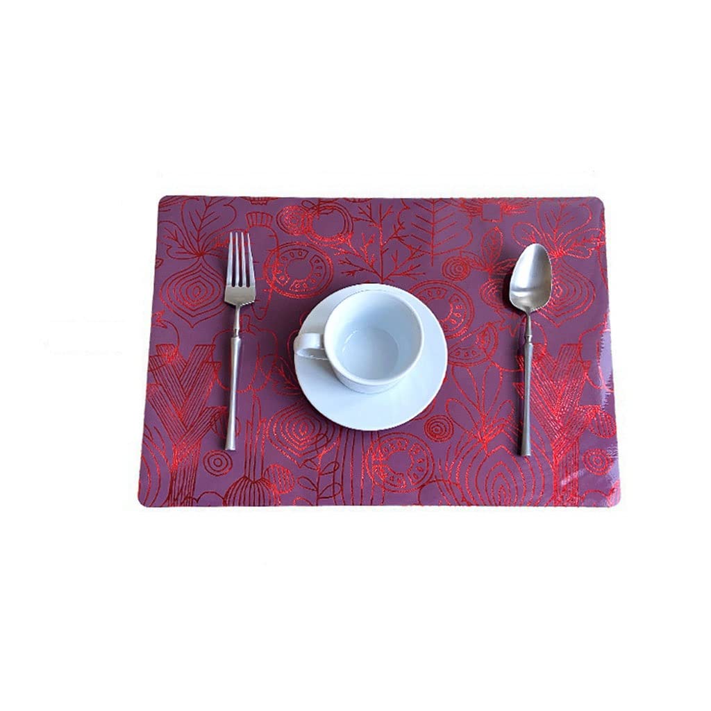 IANSHFKN Double-sided Household Western Food Mat Hot Gold Embossed Coaster Easy To Clean Insulated Placemats