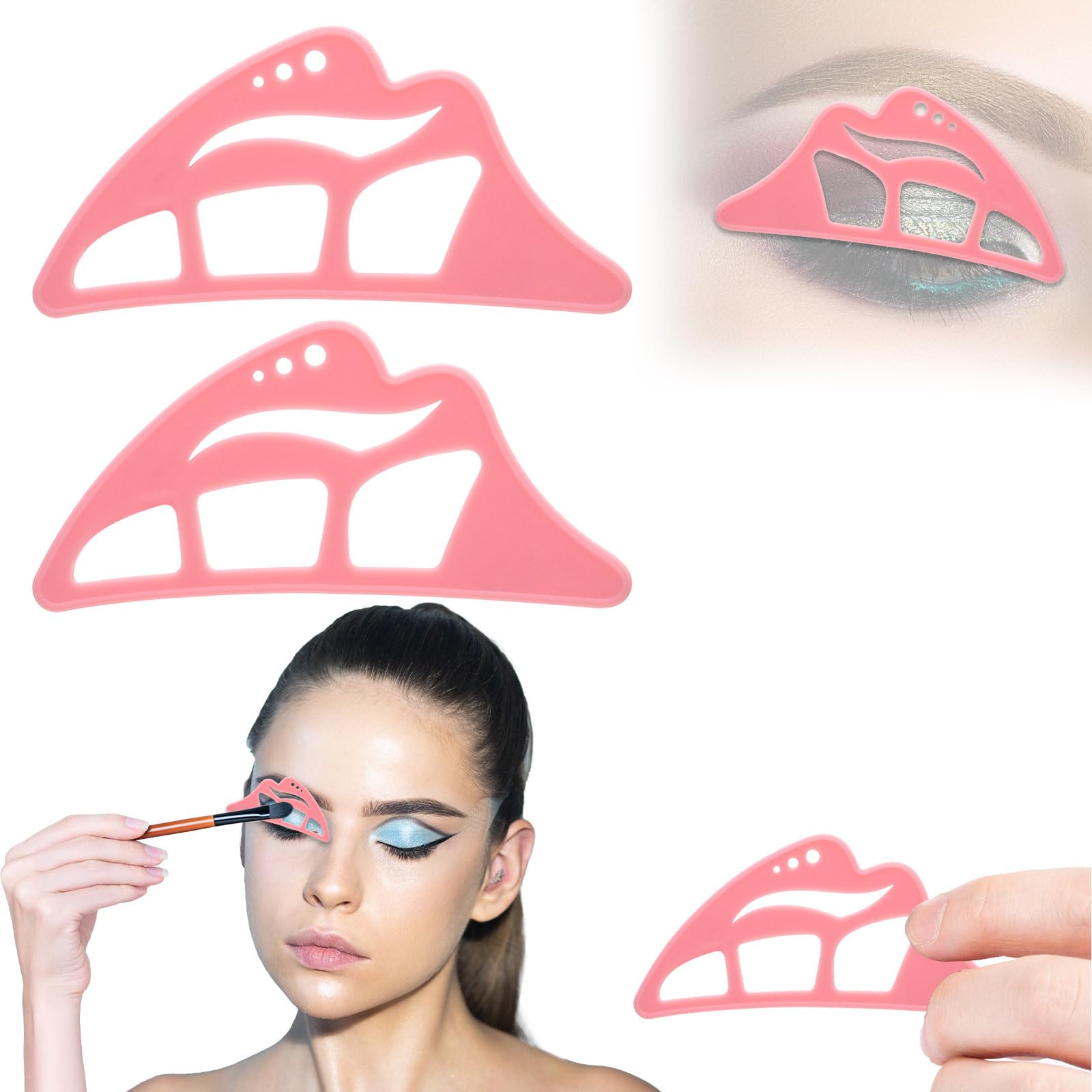 chiyoko Make & Eye Remover 2個セット Amazon.com: NFAMRZCAR 2PC Eyeshadow Stencil 5 in 1 Silicone