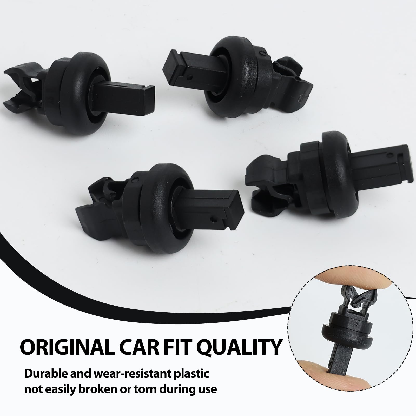 Konuooer Bevestigingsclips 2 stuks voor achtertablet 1606854680 achterste strandhouder compatibel met Clio III DS3 Laguna III Clip Renault Megane III IV Qashqai Scenic III IV 8200675047