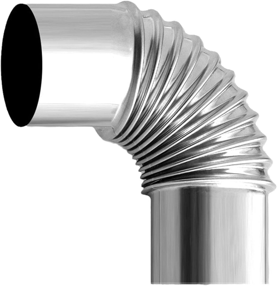 Stove Pipe Elbow Boiler Heater Exhaust Pipe Stainless Steel Stove Chimney Pipe Tent Stove Pipe for Outdoor Tent Winter Heater, 70mm