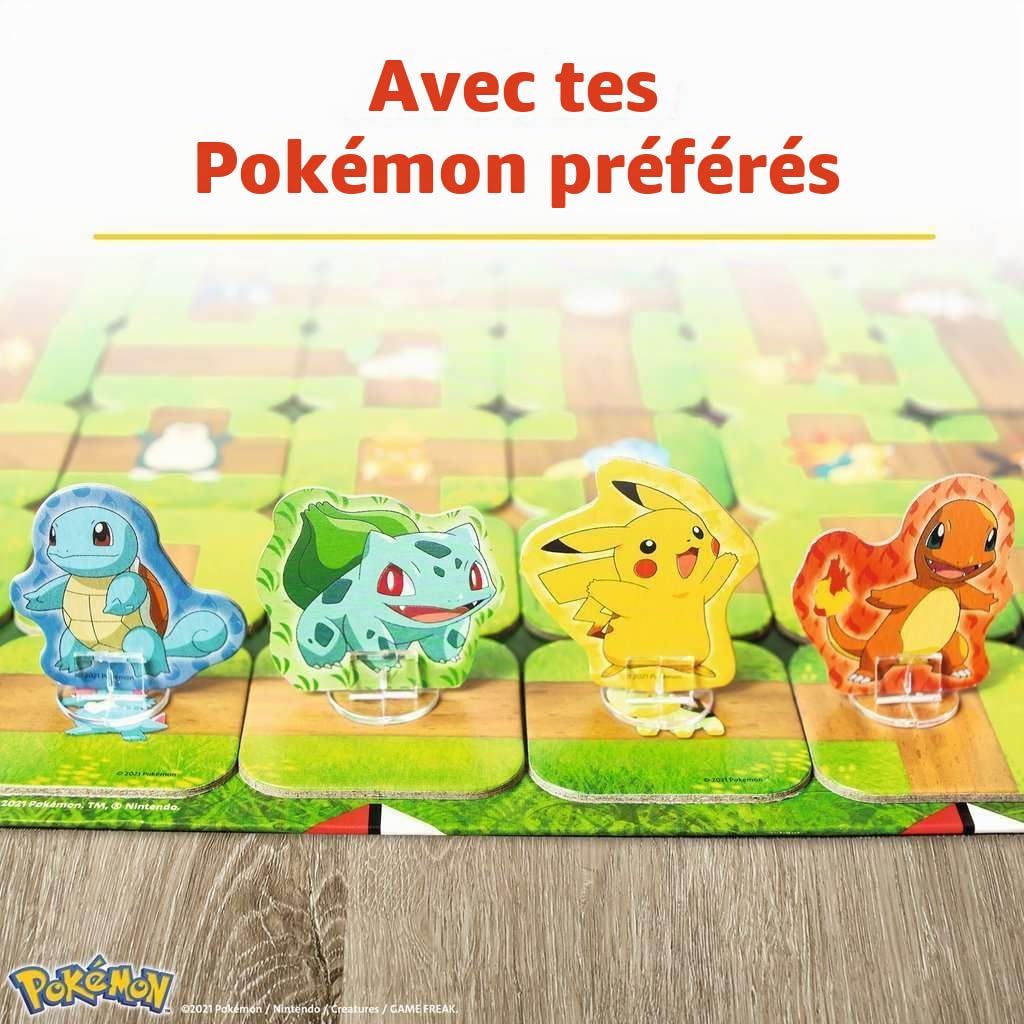 Ravensburger - Labyrinthe Pokémon Jeu de Société - Jeu Labyrinthe Pokémon - Famille - 2-4 Joueurs dès 7 Ans - Pikachu Bulbizarre Salamèche Carapuce - 26949