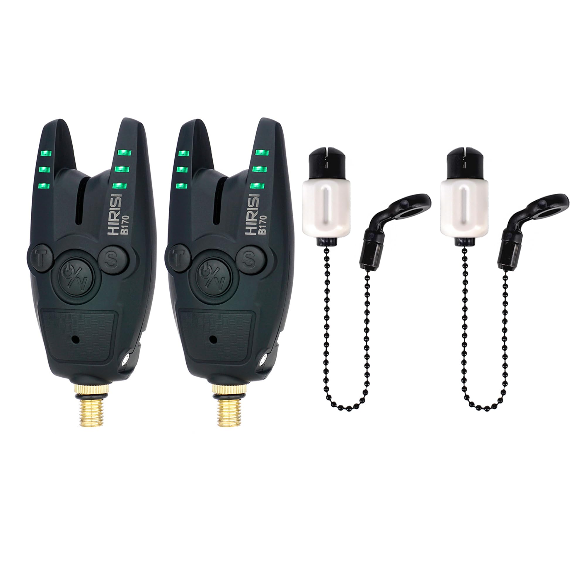 Hirisi Tackle Bissanzeiger Angeln Für Karpfen, Wasserdicht, 6 Led, Einstellbare LautstäRke/TonhöHe/Empfindlichkeit, Inkl Swinger Angeln