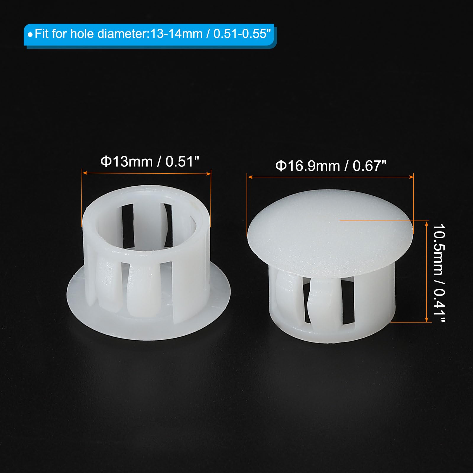 PATIKIL 13mm (1/2") Plastic Hole Plugs - Image 2
