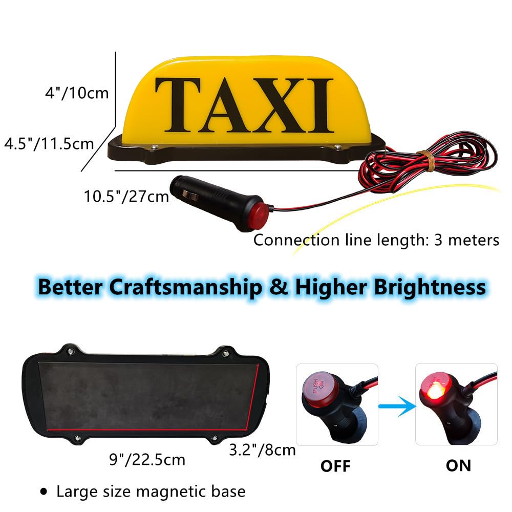 Amazon.com: Taxi Sign Light,Taxi Cab Roof Top Illuminated Sign