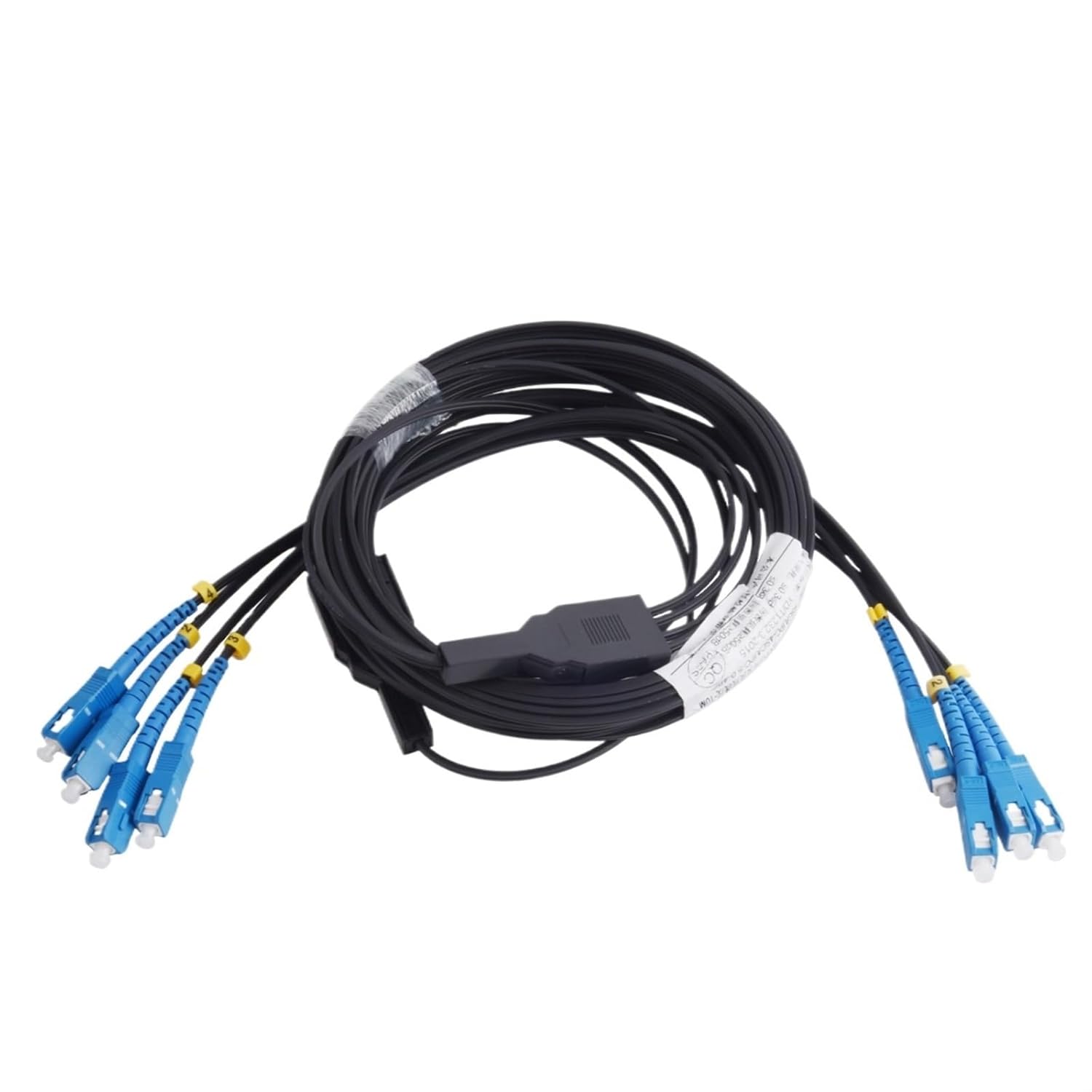 Fiber Optic Extension Wire UPC 4 SC to 4 SC Single-Mode 4-core Indoor Convert Patch Cord 100M/120M/150M/200M/300M Optical Cable(150M)