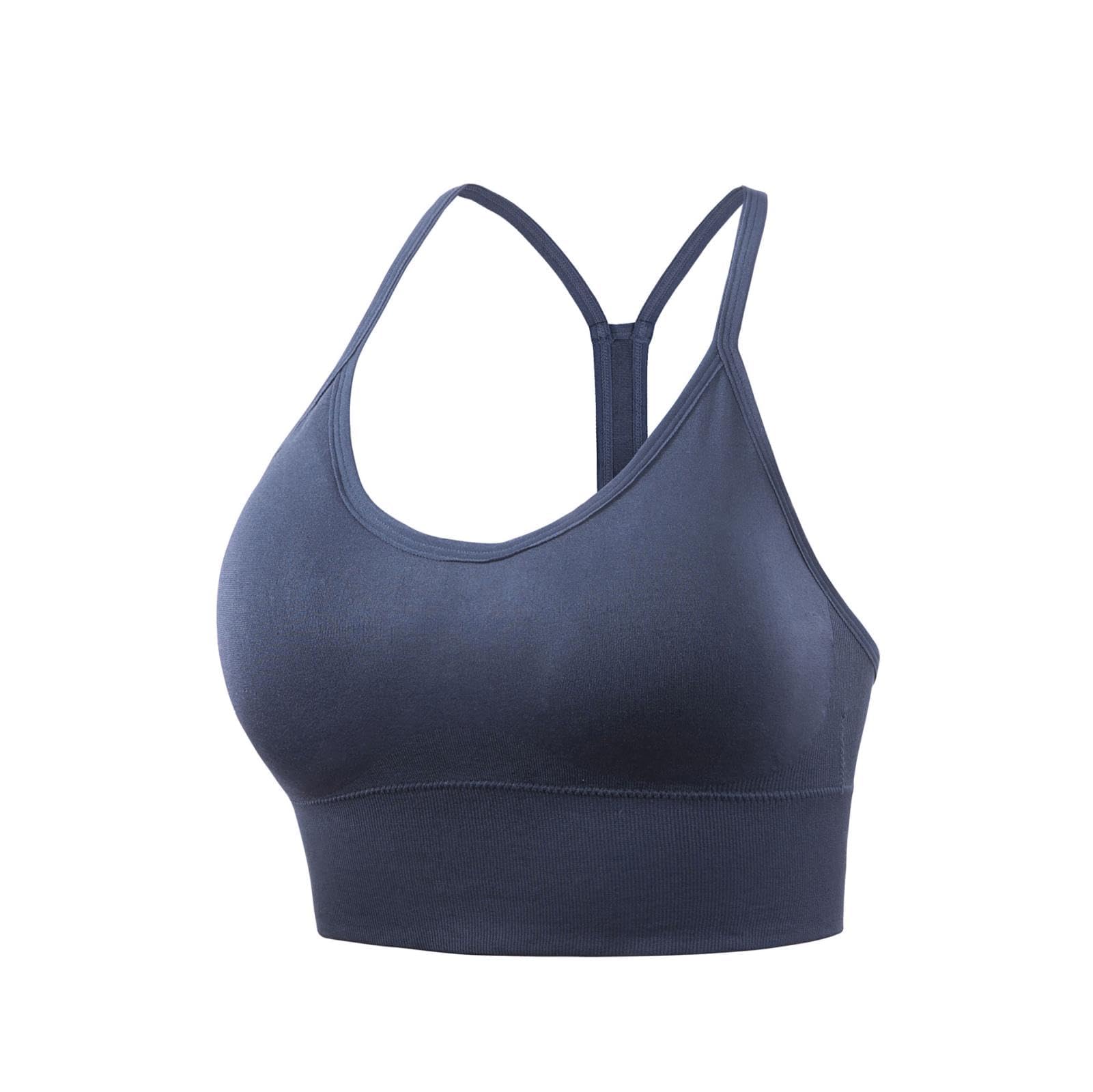 Reggiseno Sportivo da Donna Crop Top Tessuto Super Morbido Spalline Larghe Top da Palestra Tinta Unita Abbigliamento Sportivo Sexy Top Sportivo per Reggiseni Attivi all'aperto