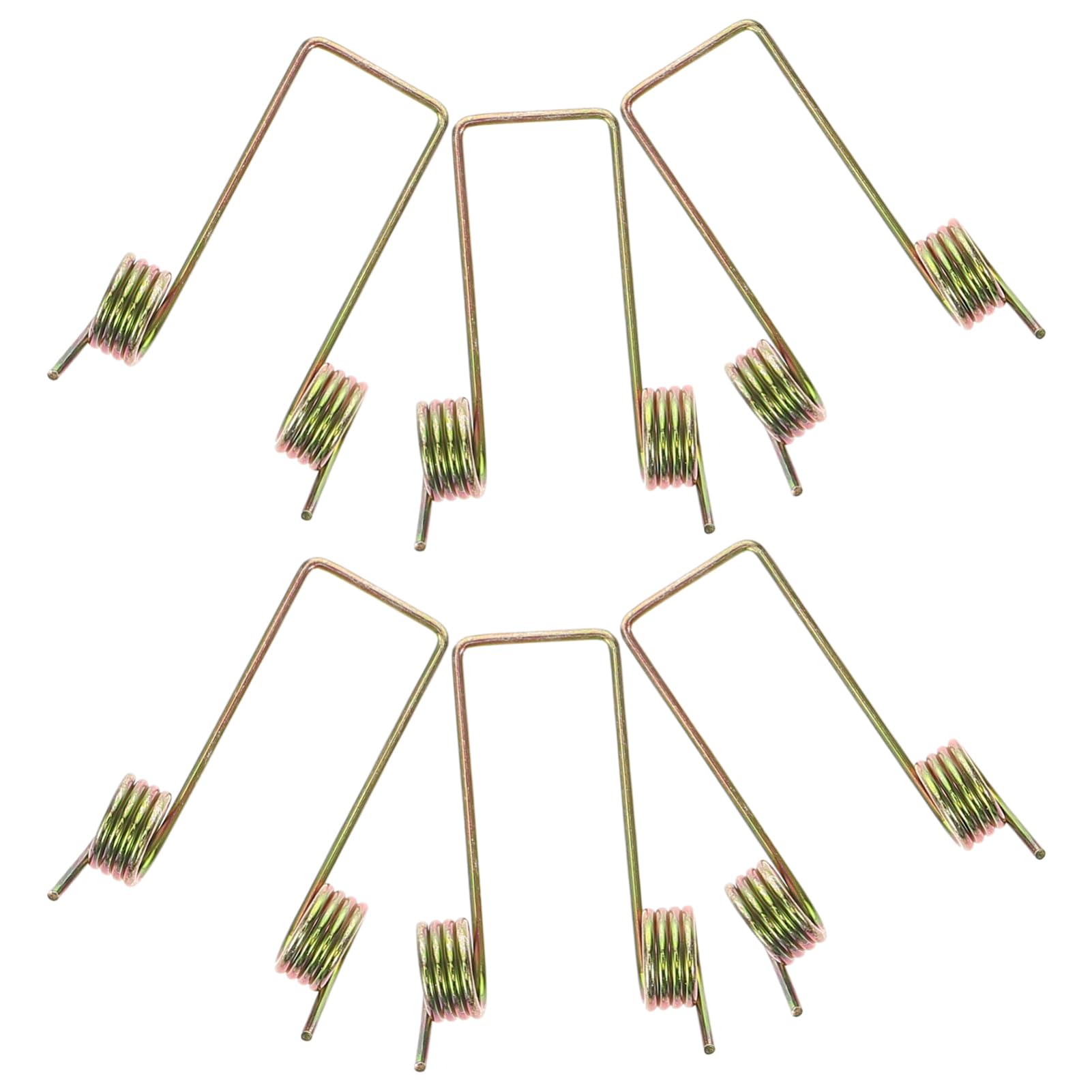 Levemolo 6pcs Trash Can Spring Trash Bin Sprung Repairing Spring Trash Can Lid Torsional Spring Trash Can Torsional Spring Wire Torsional Spring Garage Torsional Spring Color Zinc Plating