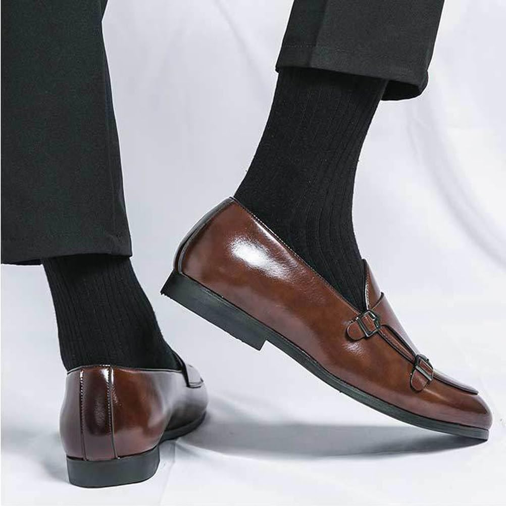 Mocasines con Hebilla para Hombre, Formales De Negocios Loafers Informales Cómodos Vestir Zapatos