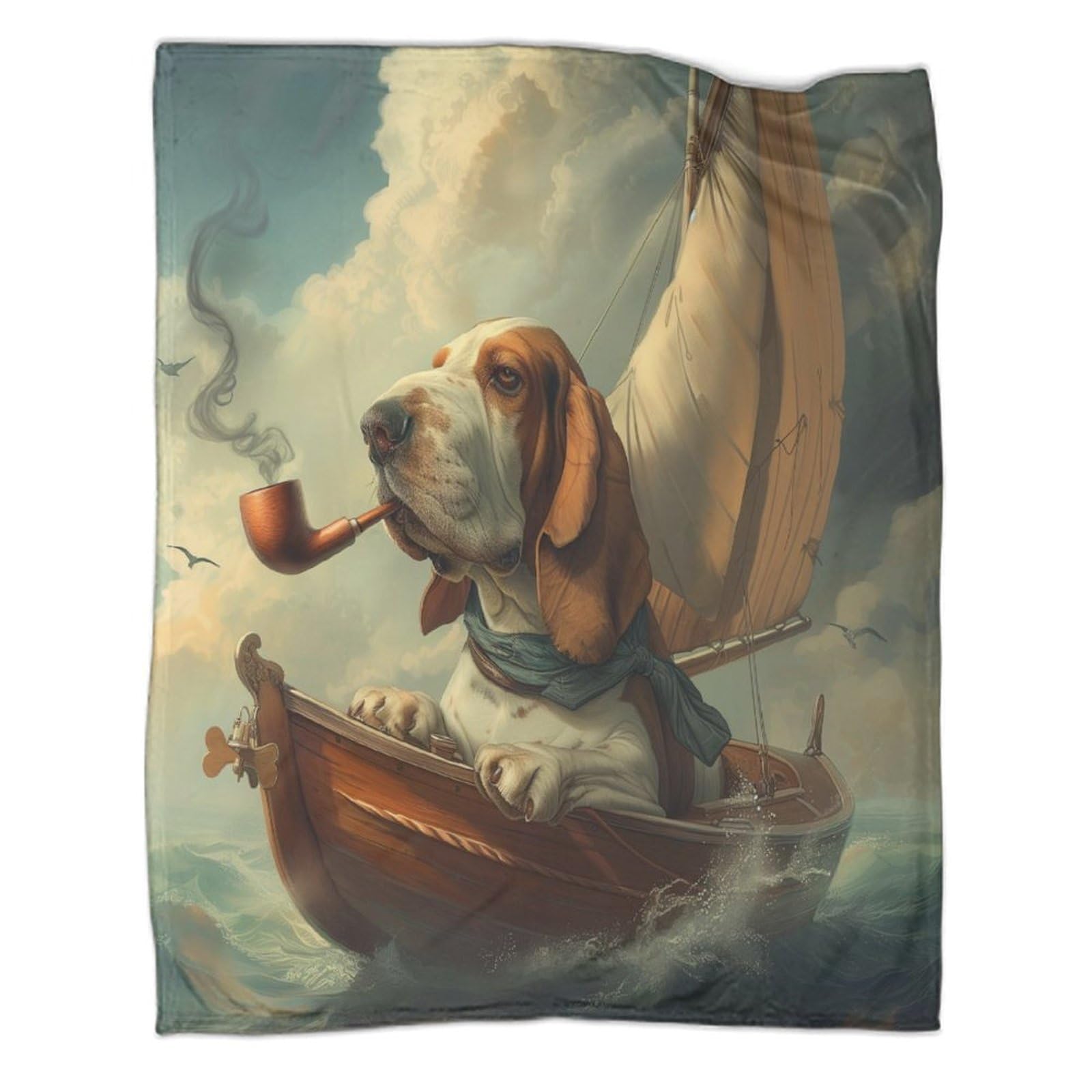 VFKLZCNYR Basset Hound Dog Super Soft Blanket Custom Design Soft Fluffy Breathable Warm Flannel Fleece Blanket Perfect for Couch Sofa Or Bed Beautiful 3D Printed 80x90inch(200x230cm)