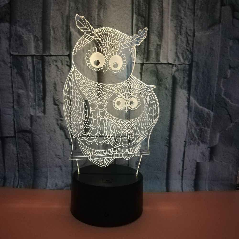 Amazon.co.jp : SKPELL 3Dナイトライト動物フクロウ キッズランプ