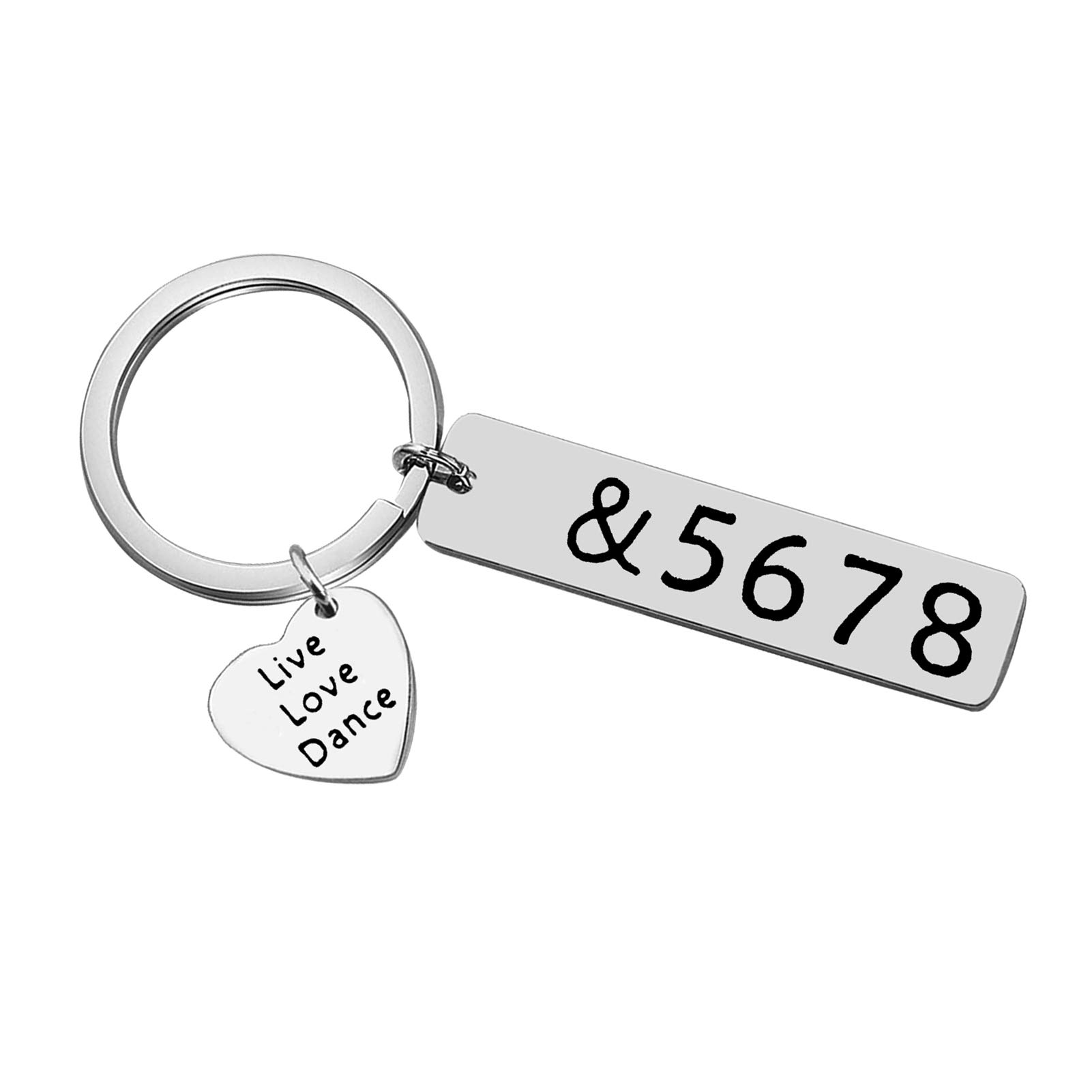 Xiahuyu Dance Teacher Gifts Keychain Dance Teacher Appreciation Gift Live Love Dance Keychain Christmas Birthday End of Year Gifts Thank You Gift for