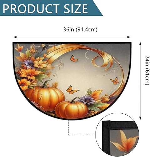 Miniatura 31 de Pardick Money - Tapete semicircular de billete de 100 dólares, antideslizante, duradero, lavable, para sala de estar, dormitorio