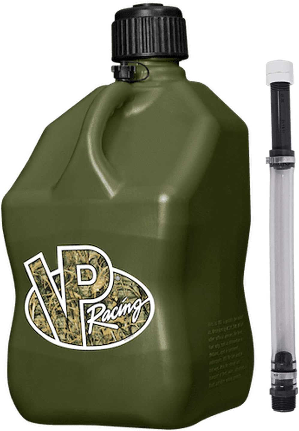 VP Racing 3846-CA, 5.5 Gallon Motorsports Jug Camo Square w/Hose